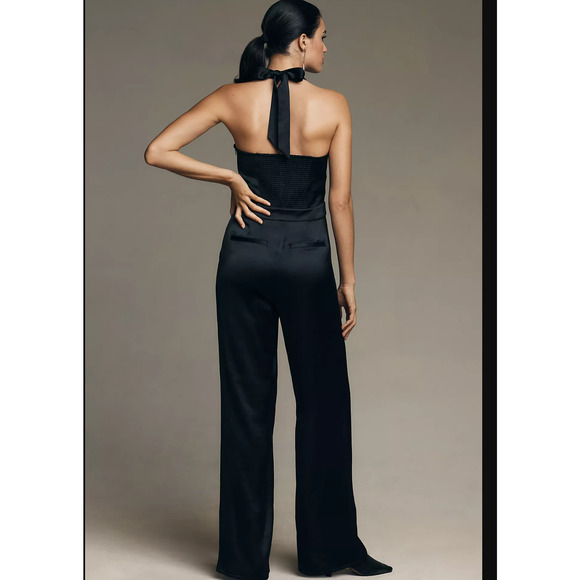 NWT PAIGE Alimara Black Halter Jumpsuit - Size 4 - Picture 2 of 5